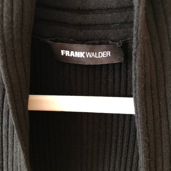 Frank Walder Black Open Long Sleeved Cardigan - Picture 2 of 9